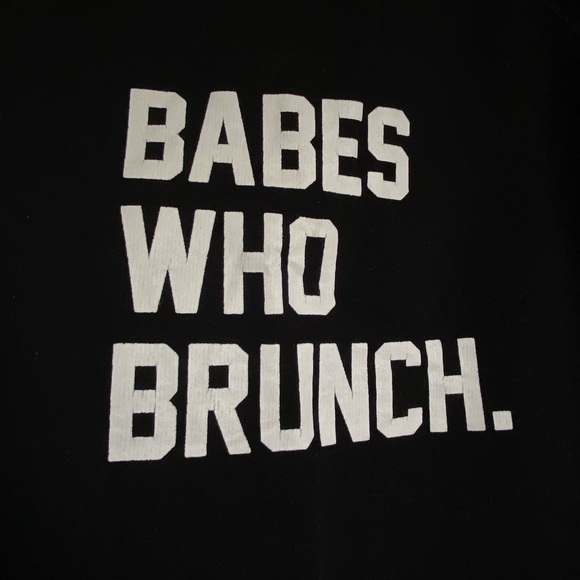Brunette Brand | Babes Who Brunch Pullover Sweater | Size S/M - Picture 4 of 4
